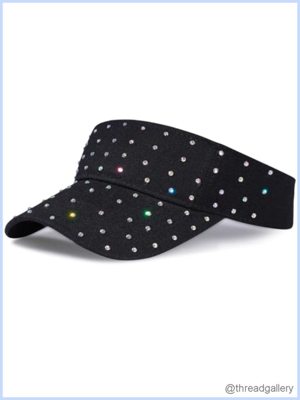 Rhinestone Sun Visor Hat Adjustable Sport Visor
